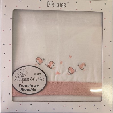 Tríptico franela pollitos rosa de D'Peques