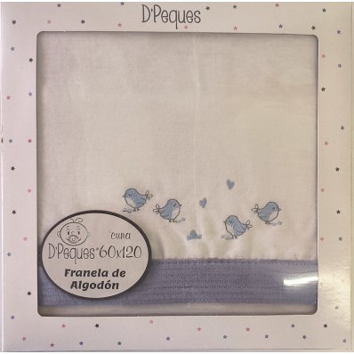 Tríptico franela pollitos azul de D'Peques