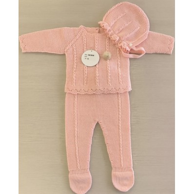 Conjunto rosa palo talla 3 meses de Visi