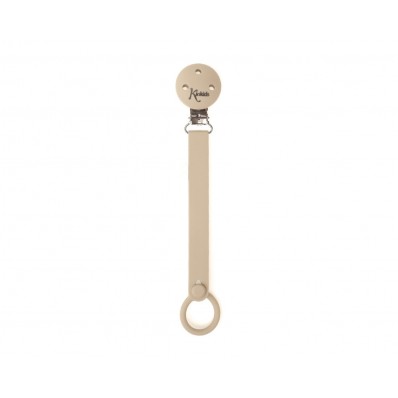 Sujetachupetes pinza silicona beige de Kiokids