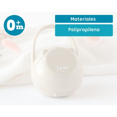 Portachupetes con gancho beige de Kiokids