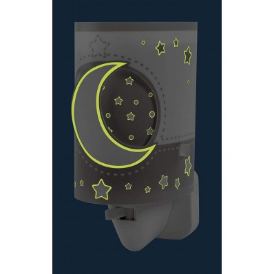 LUZ QUITAMIEDOS GRIS LUNA Y ESTRELLAS DE DALBER