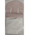 Saco silla universal pique rosa polipiel blanco de D'Peques