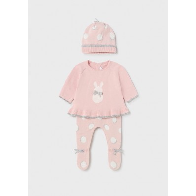 Conjunto polaina de tricot talla 0-1 color Rosa Baby de Mayoral