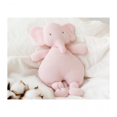 Peluche elefante algodón rosa de Kiokids