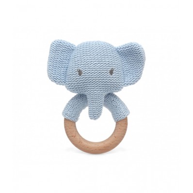 Mordedor elefante azul madera de Kiokids